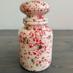Vintage splatter ware bubble / apothecary jar